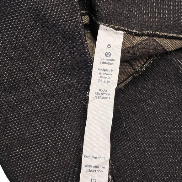 Lululemon Ebb To Street Pant Heathered Fatigue Green Size 6 Chevron Leggings - Picture 3 of 8